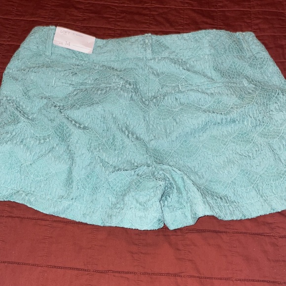 New LOFT Turquoise Lace Shorts - Picture 3 of 5
